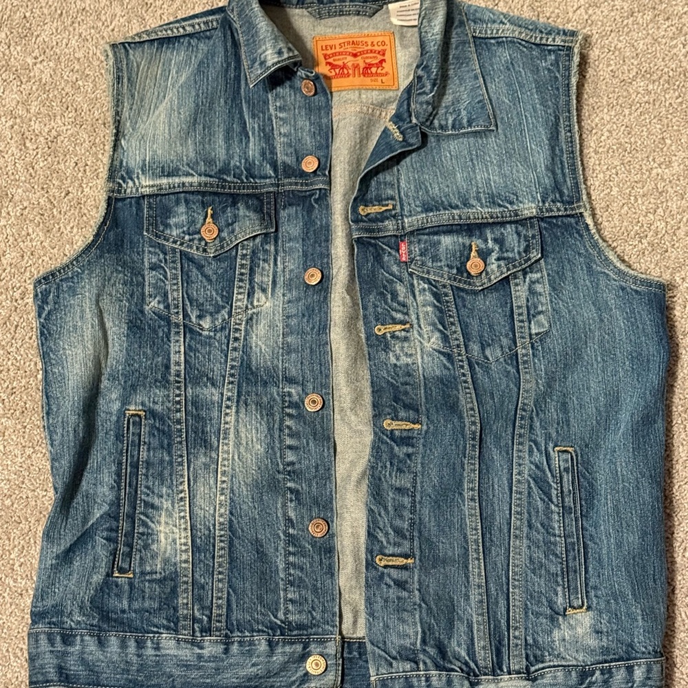 Levi's Classic Blue Denim Vest